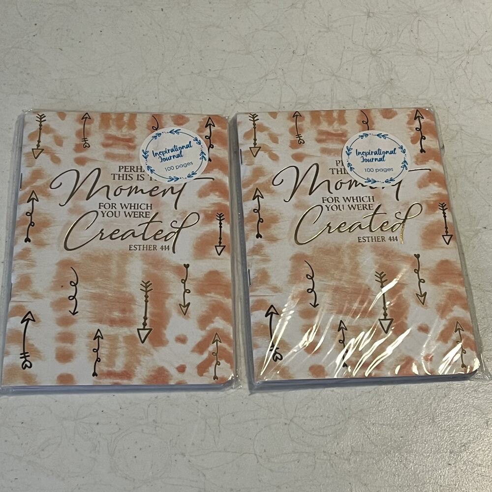 Set of Two Crown Jewlz Inspirational Journals Colorful Patterns 100 Pages Each